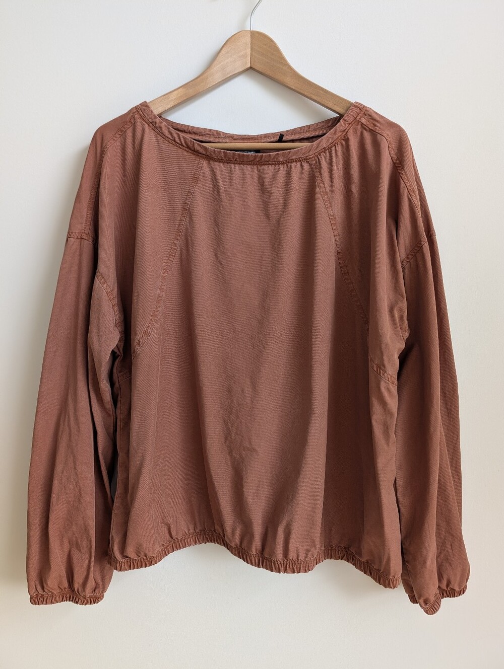 Prana Medium 100% Tencel Lyocell Soft Terracotta Orange Blouse Top